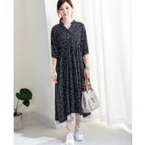 ワンピース ドット柄 花柄 春夏秋冬 オールシーズン 女性 | Frenchic | 詳細画像2