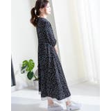 ワンピース ドット柄 花柄 春夏秋冬 オールシーズン 女性 | Frenchic | 詳細画像3
