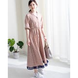 ベージュ | ワンピース ドット柄 花柄 春夏秋冬 オールシーズン 女性 | Frenchic