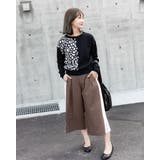 スリムサイドステッチ レースワイドパンツ | Frenchic | 詳細画像9 