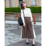 スリムサイドステッチ レースワイドパンツ | Frenchic | 詳細画像12 