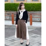 スリムサイドステッチ レースワイドパンツ | Frenchic | 詳細画像13 