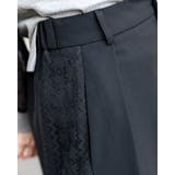 スリムサイドステッチ レースワイドパンツ | Frenchic | 詳細画像15 