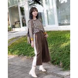 スリムサイドステッチ レースワイドパンツ | Frenchic | 詳細画像3 