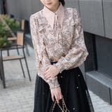 フラットカラーリボン紐結びフレア袖ブラウス | Frenchic | 詳細画像1 