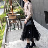 フラットカラーリボン紐結びフレア袖ブラウス | Frenchic | 詳細画像5 