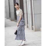 花柄パワショルシフォンブラウス | Frenchic | 詳細画像9