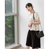 花柄パワショルシフォンブラウス | Frenchic | 詳細画像1