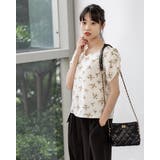 花柄パワショルシフォンブラウス | Frenchic | 詳細画像2