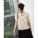 花柄パワショルシフォンブラウス | Frenchic | 詳細画像5