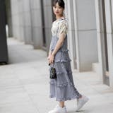 ギンガムチェック/リボンストラップティアードワンピース | Frenchic | 詳細画像7 