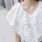 総レースフリルシフォンブラウス | Frenchic | 詳細画像11 