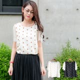 ハートレース袖ドットトップス レーディス 半袖 | Frenchic | 詳細画像3 