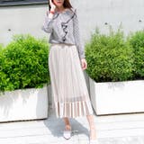 ベロア裾チュールプリーツスカート レーディス ロング | Frenchic | 詳細画像7 