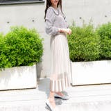 ベロア裾チュールプリーツスカート レーディス ロング | Frenchic | 詳細画像8 