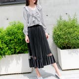 ベロア裾チュールプリーツスカート レーディス ロング | Frenchic | 詳細画像12 