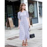 パープル | 2WAY 小花柄シフォンワンピース レーディス | Frenchic