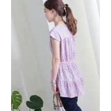 ラベンダー | カットソーワーク刺繡トップス レーディス カジュアル | Frenchic