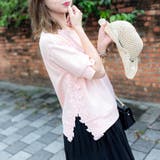 ピンク | 大花刺繡レースカットソー レーディス カジュアル | Frenchic