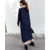 ドッキングワンピース プリーツスカート ロングワンピース | Frenchic | 詳細画像6