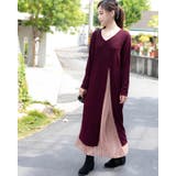 ドッキングワンピース プリーツスカート ロングワンピース | Frenchic | 詳細画像8