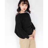 ブラック | ニットーカットソー インナー付き レーディス | Frenchic