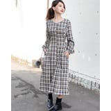ブラック | 2wayチェックワンピース | Frenchic