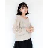 Ｖネックニットトップス レーディス 長袖 | Frenchic | 詳細画像3 