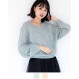 Ｖネックニットトップス レーディス 長袖 | Frenchic | 詳細画像1 