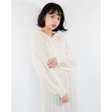 ホワイト | フード付き ニットワンピース レーディス | Frenchic