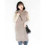 ベージュ | ノースリーブ ワンピース レーディス ワンピース  セーター 春 夏 秋 冬 | Frenchic