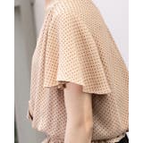 ２WAYドット柄ウエストギャザーペプラムブラウス | Frenchic | 詳細画像15 