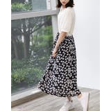 ニットドッキングフラワーシフォンワンピース | Frenchic | 詳細画像1