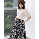 ニットドッキングフラワーシフォンワンピース | Frenchic | 詳細画像10