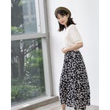ニットドッキングフラワーシフォンワンピース | Frenchic | 詳細画像2