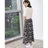 ニットドッキングフラワーシフォンワンピース | Frenchic | 詳細画像6
