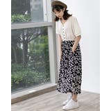 ニットドッキングフラワーシフォンワンピース | Frenchic | 詳細画像8