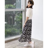 ニットドッキングフラワーシフォンワンピース | Frenchic | 詳細画像9