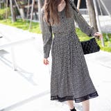 Vネック花柄ワンピース | Frenchic | 詳細画像3