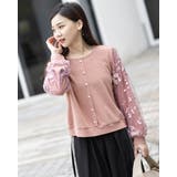 透かし編み 花柄ックカーディガン | Frenchic | 詳細画像2 