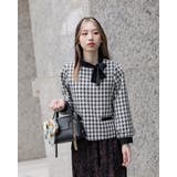 チェックリボンタイブラウス | Frenchic | 詳細画像15 