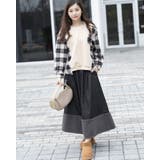 もこもこロングスカート ポケット花柄刺繍 | Frenchic | 詳細画像1 