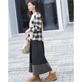 もこもこロングスカート ポケット花柄刺繍 | Frenchic | 詳細画像5 