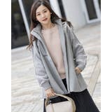 フード付き編み込みニットコート | Frenchic | 詳細画像1 