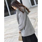 フード付き編み込みニットコート | Frenchic | 詳細画像11 