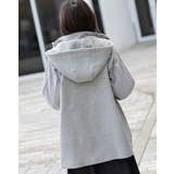 フード付き編み込みニットコート | Frenchic | 詳細画像12 