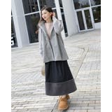 フード付き編み込みニットコート | Frenchic | 詳細画像16 