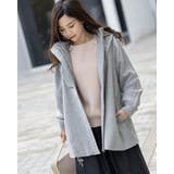 フード付き編み込みニットコート | Frenchic | 詳細画像4 