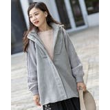 フード付き編み込みニットコート | Frenchic | 詳細画像6 