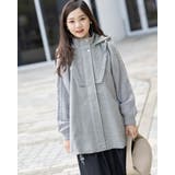 フード付き編み込みニットコート | Frenchic | 詳細画像8 